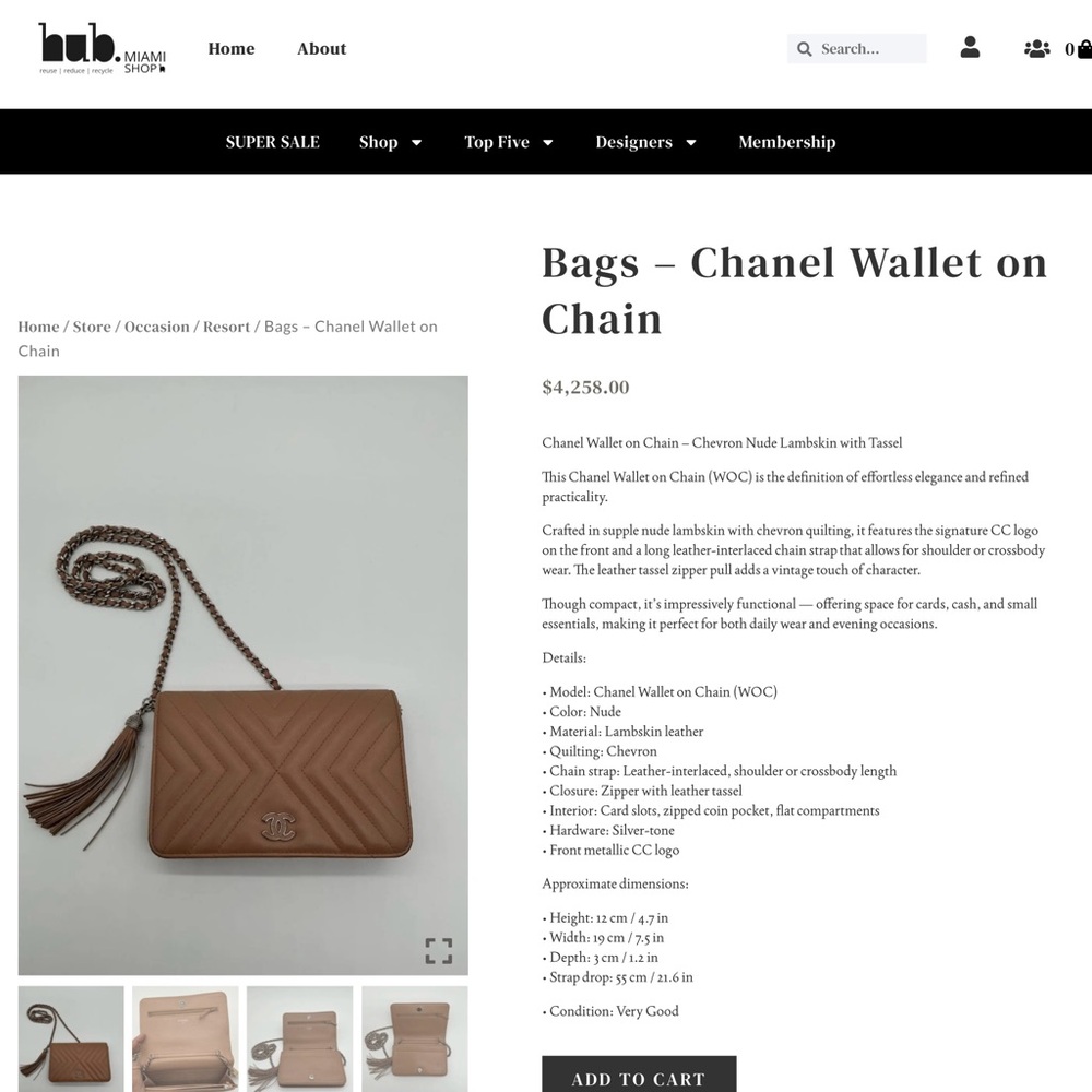Chanel Rose Wallet on Chain - Picture 8 of 8